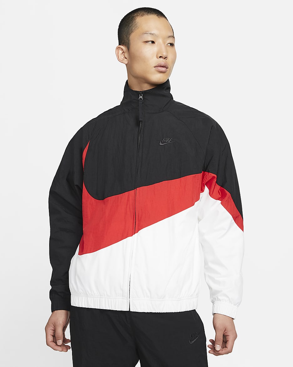 □新品□NIKE ナイキ SWOOSH ウーブン ジャケット & パンツ 上下セット DD1089-657 DD5125-657 赤白黒 2XL｜ 上下セット